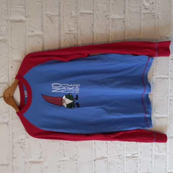 Lazy One No Place Like Gnome Long Sleeve Shirt - Picture 1 of 7